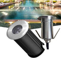 Outdoor Buried Lights Ground LED Landscape Lamp AC 12V Low Voltage Mini LED Underwater Pond Lights IP68 Waterproof 30° Beam Angle Recessed SpotlightGreen Light 3w75mm