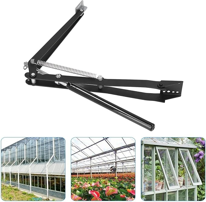 13.2 Solar Heat Sensitive Automatic Greenhouse Window Opener - Aluminum Vent Opener with Double Spring No Power Needed 15lbs Capacity (33.5cm)