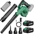 K I M O. Cordless Leaf Blower Vacuum Combo 4 in 1 3 Nozzles &amp3 Modes for Inflation &amp Deflation Extended Tube &amp Variable Speed 20000RPM 150MPH 2x2000mAh Battery Powered Leaf Blowers for