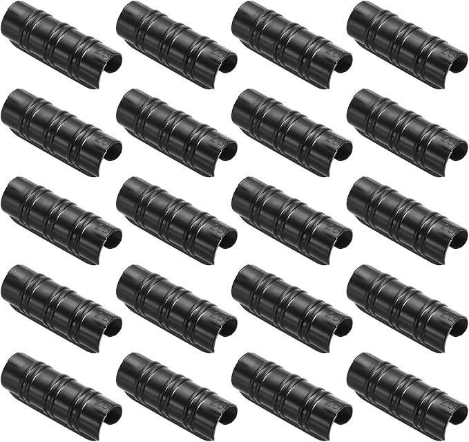 PATIKIL Greenhouse Clamp 50 Pack Plastic Garden Buildings Tube Clips Snap Hoop for 1 25mm Pipe Greenhouse Film Frame Sunshade Net Black