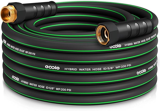 Heavy Duty Garden Hose 35ft NON-EXPANDABLE Flexible Water Hose Kink Resistant Lightweight Hybrid Hose Leakproof Hose Male to Female Fittings