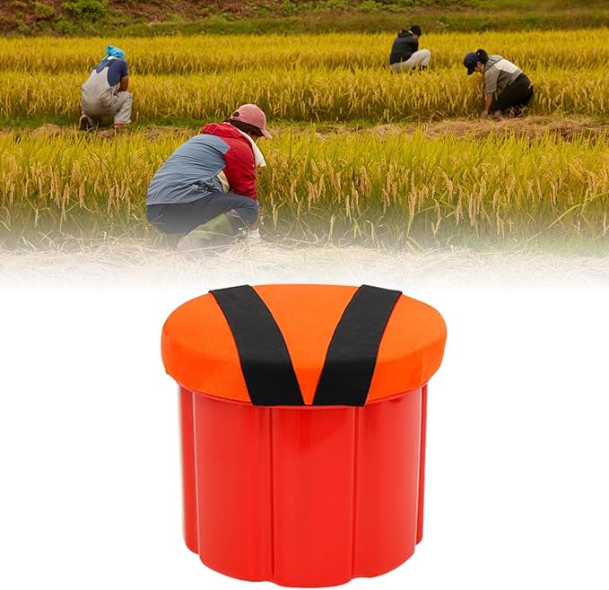Garden Wearable Stool Outdoor Fishing Chair Gardening Supplies Camping Stool Portable Gardening Cushion Chair Workseat for Planting Farm 25cm Plastic