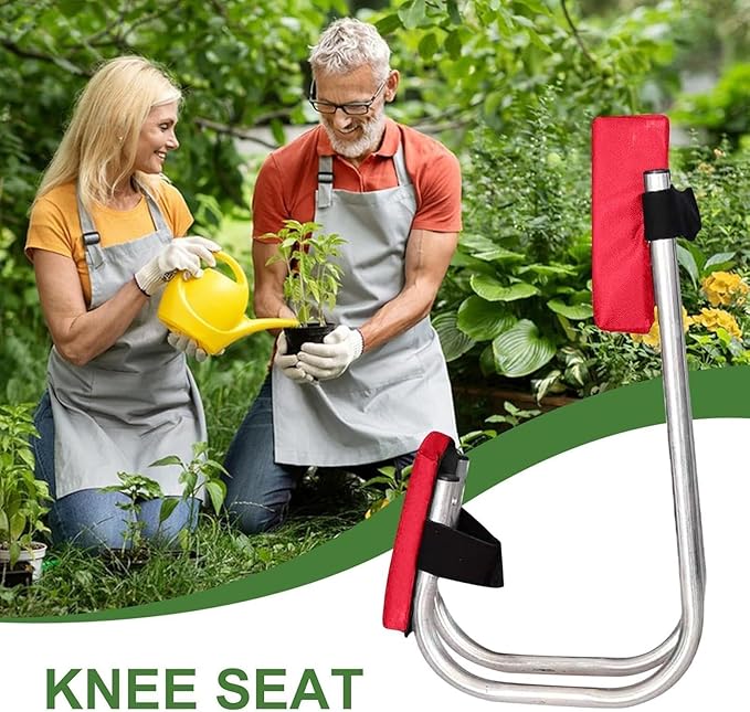Knee Seat for Gardening Strap on Kneeling Device for Garden Protecting Knees Seat for Farm Work 2024 New Gardening Knee Seat Labor-Saving Tools for Pruning Weeding(Red)