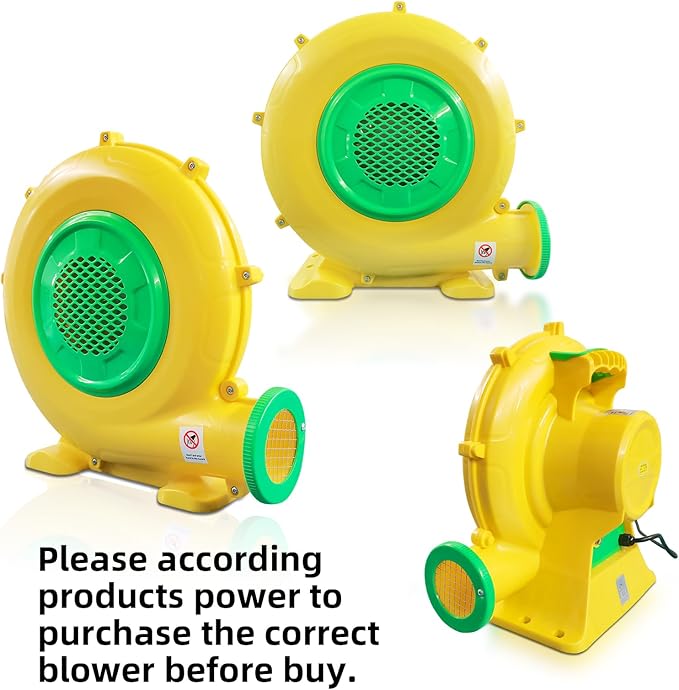 Air Blower 480W 0.64HP Bounce House Blower Portable Inflatable Bubble HOU-se Blo-wer Perfect for Inflatable Bounce House Bouncy Castle Jumper Water Slid Corded(480 Watt 0.6HP)