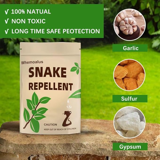 Snake Repellent for Yard Powerful Snake Away Repellent for Outdoors Pet Safe Backyard Snakes Deterrent Copperhead Snake Repeller Effective Rattlesnake Repellant 8P