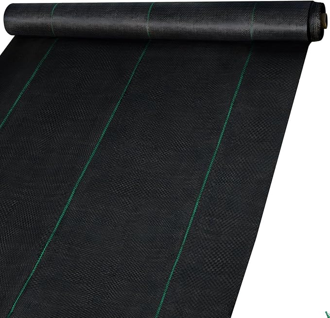 Premium Weed Barrier Fabric 2 * 3FT 300FT Heavy Duty 2.4OZ Woven Weed Control Fabric High Permeability Good for Flower Bed Geotextile Fabric for Underlayment Polyethylene