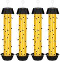 Qualirey Fly Traps for Indoor Outdoor Hanging Fruit Fly Stick Trap Sticky Mosquito for Home Insect 10 x 2.5 Inches(Yellow4 Pcs)