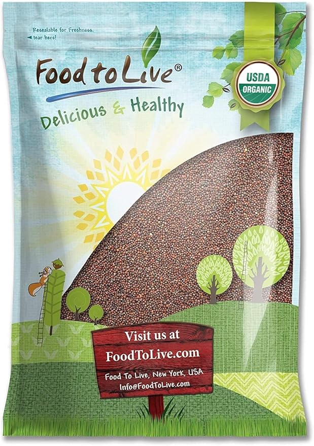 Food to Live Organic Broccoli Seeds for Sprouting 10 Pounds – Non-GMO Vegan Kosher Sirtfood Bulk. Rich in Sulforaphane Vitamin C. Grow Sprouts Microgreens for Salads and Sandwiches