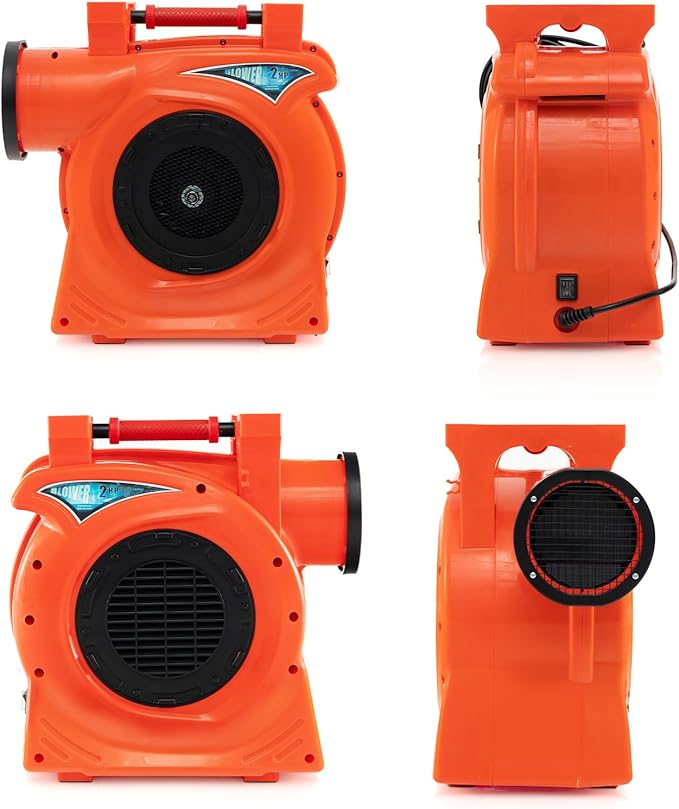 Costzon Commercial Air Blower 2HP/1500W Bounce House Blower Pump Fan Inflatable Bouncer Blower with Integrated Handle Air Blower for Inflatables Perfect for Bounce Castle Holiday Decorations