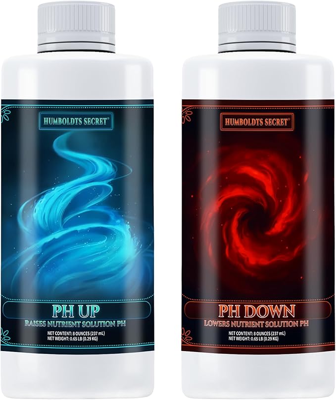 Humboldts Secret pH Up and pH Down Control Kit | Liquid Nutrient Solution Balancer for Plants | for Soil Hydroponic Coco and DWC Systems | Supports Nutrient Absorption and Growth | 8 Ounce