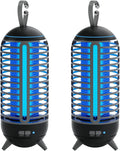 2 Pack Cordless Bug Zapper Outdoor &amp Fly Zapper Indoor &amp Wireless Mosquito Zapper Portable Camping Fly Trap 2500mAh Electric Ideal for Traps