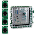 Bird-X Super BirdXPeller PRO 4-Speaker Sonic Bird Decoy Device Version 2 Perfect for Crows Blackbirds Grackles Cormorants and Ravens Covers up to 6 Acre 3-5 kHz Frequency