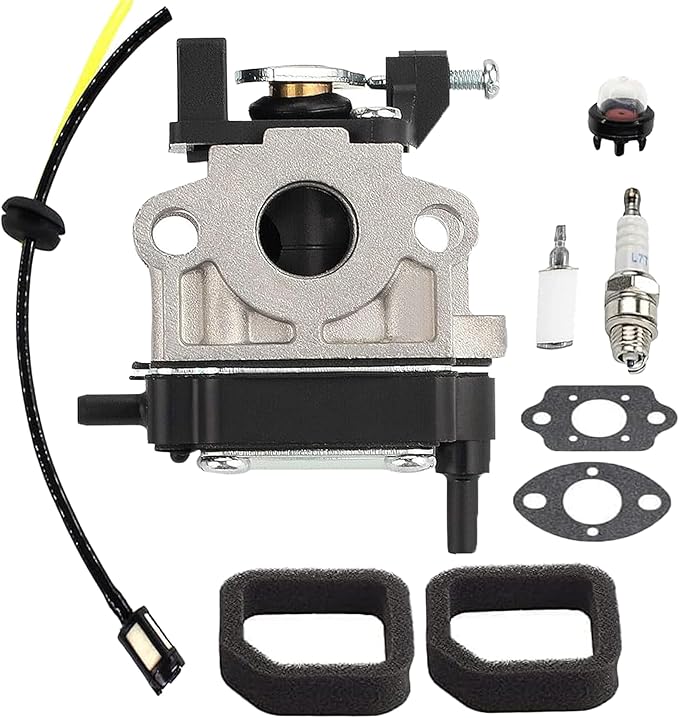 Carburetor Compatible for Hitachi RB24EA RB24EA (S) RB24EAP 23.9cc Leaf Blowers 6698373 Carb with Air Filter Fuel Line Kit