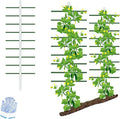 Agfabric 6ft Garden Trellis for Climbing Plants Outdoor U Tower Trellis with 9 Arms(Each 2ft) Fiberglass Rust-Free Plant Support Trellis for Vegetable Plants U Cross-Section (6ft*2ft1pack)