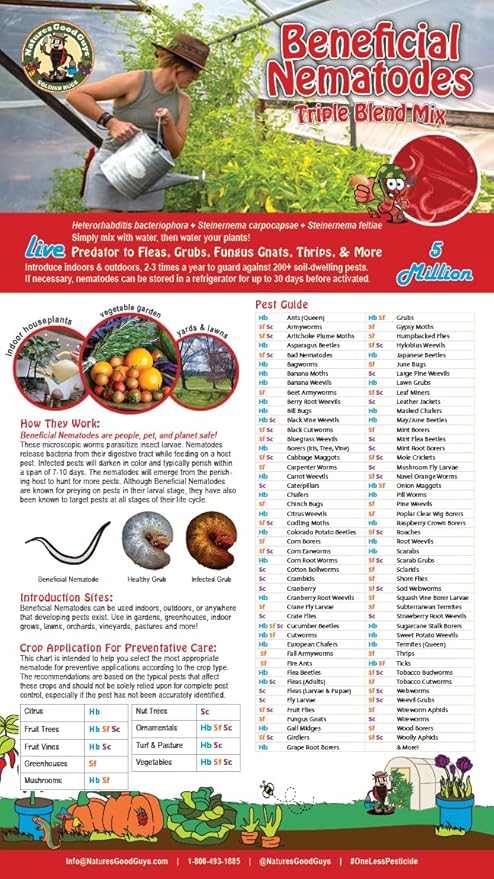 Natures Good Guys - Triple Blend Beneficial Nematodes HB+SC+SF (15 Million)