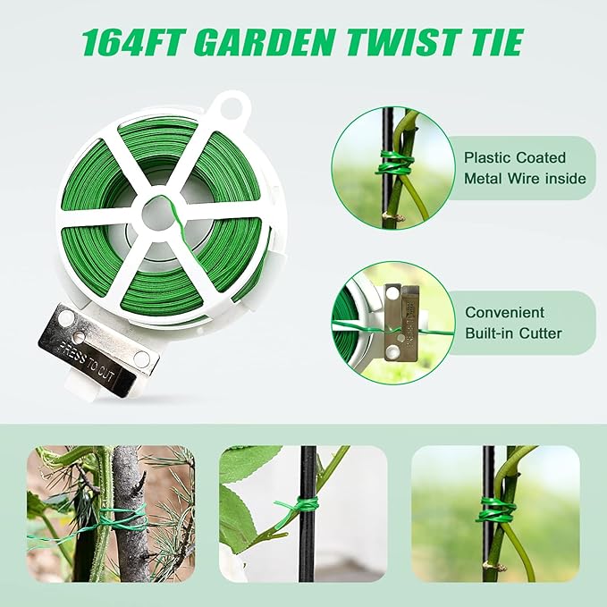 DoCred Cucumber Trellis 2 Pack Metal Foldable A Frame Garden Trellis for Raised Bed Climbing Plants Vegetables Includes Plant Support Clips Twist Ties Plastic Ties A Frame Trellis Black