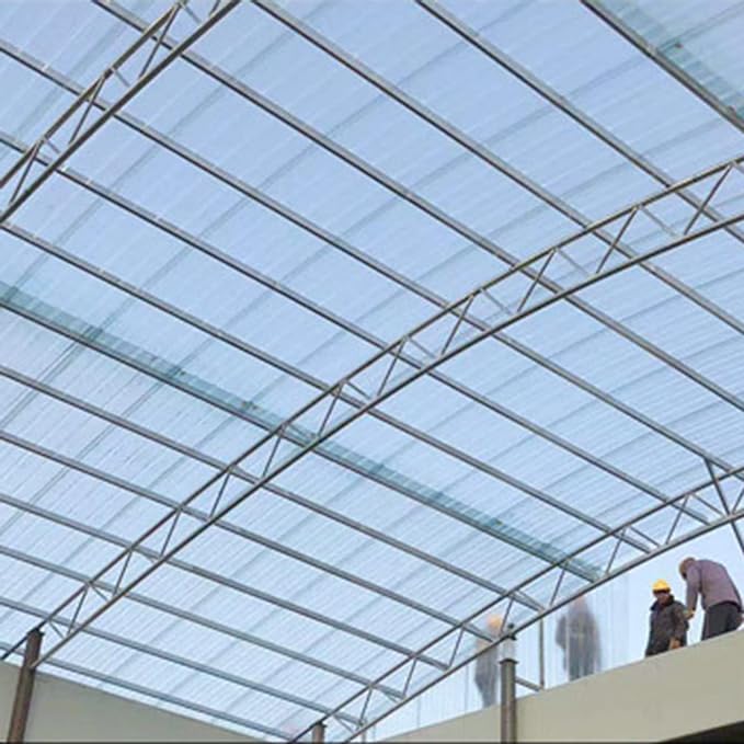 Polycarbonate Roofing Sheet UV Resistant Greenhouse Clear Film Transparent Insulation Polycarbonate Sheet for Gardening Farming Agriculture Canopy Easy to Cut (Clear 49.2ft x3.2ft)