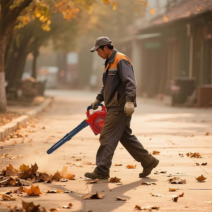 28CC Gas Leaf Blower 490 CFM 280 MPH Air Speed1.1-HP 2-Stroke Low Maintenance Easy Start Handheld Blower for Leaf Lawn Light Snow &amp All-Season Yard Cleanup
