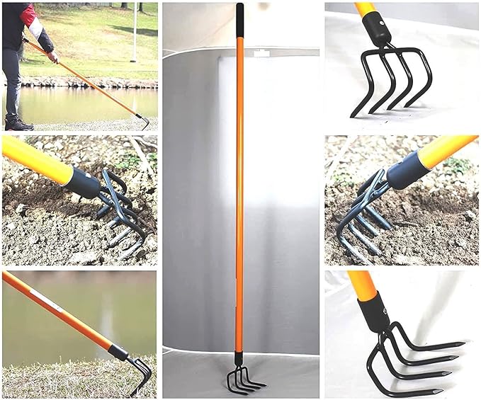 Ashman Garden Cultivator (6 Pack)– Sturdy Hand Tiller/Cultivator – Heavy Duty Blade for Digging Loosening Soil and Weeding – Rubber Grip Handle for a Strong Hold – Rust Resistant.