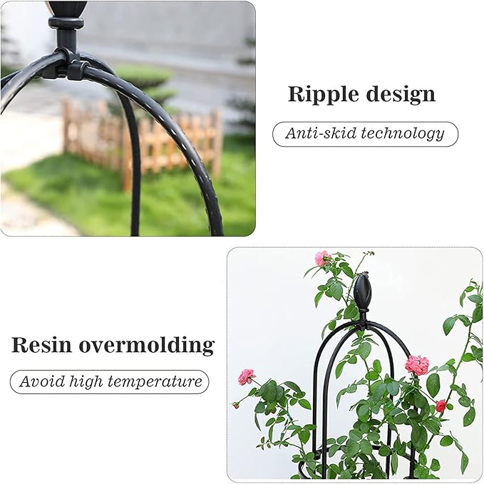 Garden Plant Supports Tower Obelisk Garden Trellis Plant Support Rack Plant Climbing Tower Frame Steel Garden Obelisk Flower Stand for Roses Climbing Plants20 * 120 cm