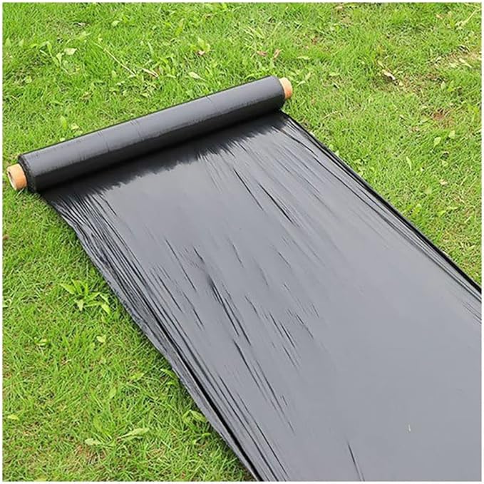 Agricultural Thickening Anti-aging Black Ground Film PE Plastic Film Weed Control Heat Preservation Moisture Preservation and Weed Prevention Black Film for Greenhouse Fruit Tree Planting 2.5KG ( C