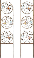SUNNYPARK Set of 2 Butterfly Metal Garden Trellis for Climbing Plants Decorative Vegetables Flowers Vine Trellis for Outdoor Patio 55'' H x 12.4'' W