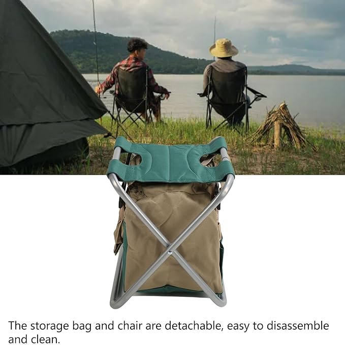 Heavy Duty Folding Gardener Stool with Backpack Storage 600D Oxford Multifunctional Gardening Seating and Toolkit Perfect for Garden Enthusiasts and Outdoor Adventures (Silver)