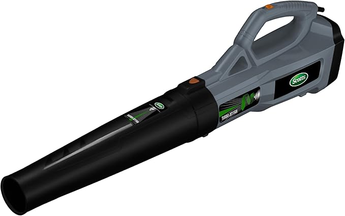 Scotts Outdoor Power Tools BLR20085S 8.5-Amp Turbo Power Corded Electric Leaf Blower Grey/Black