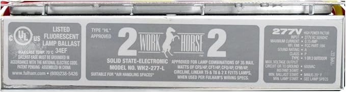 Fulham Lighting WH2-277-L Workhorse 2 Adaptable Lighting Ballast 277V
