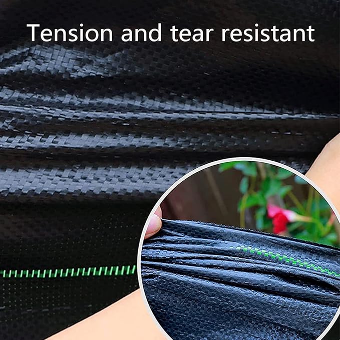 Premium Weed Barrier Fabric Heavy Duty 3.2OZ Woven Weed Control Fabric High Permeability Good for Flower Bed Geotextile Fabric for Underlayment (Size : 0.6x150m/2x392ft)