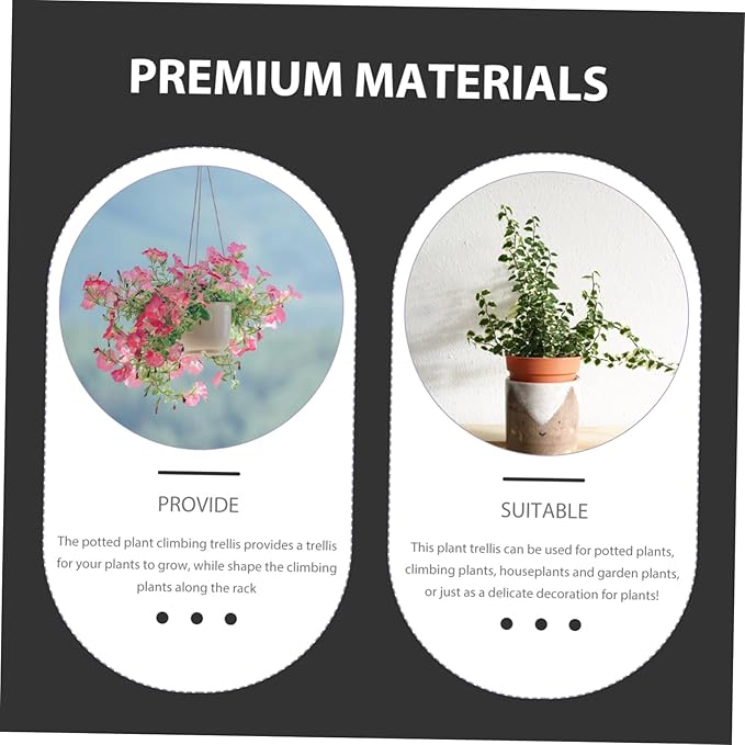 Sturdy Plant Support Stand Outdoor Garden Trellis for Climbing Plants Decorative Accessory