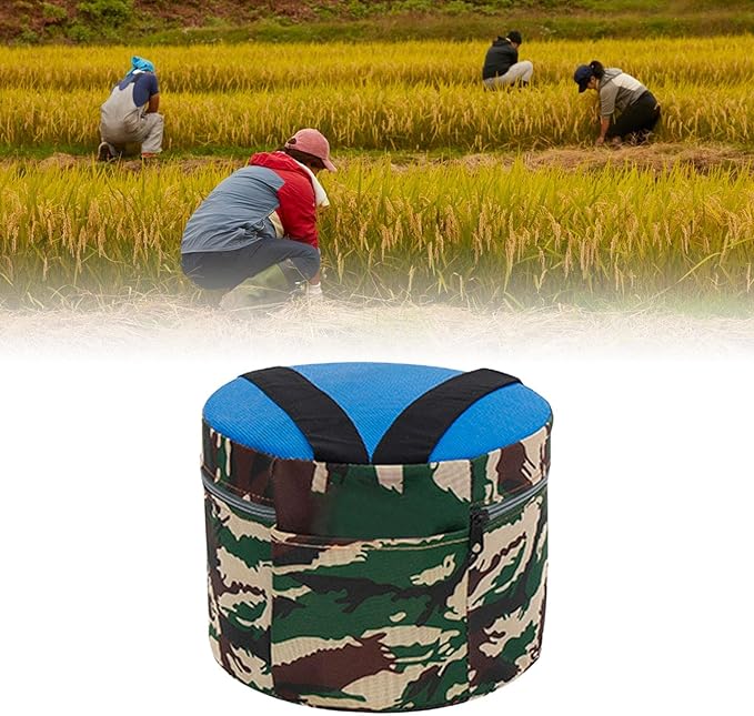 Garden Wearable Stool Outdoor Fishing Chair Portable Gardening Cushion Chair Lightweight Camping Stool Workseat for Planting Farm 25cm Foam