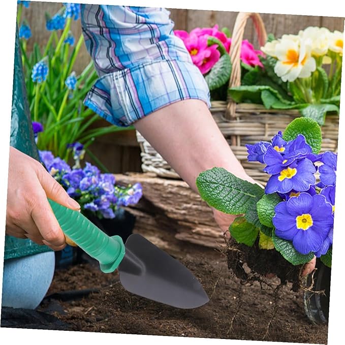 DOITOOL Garden Tool Set 5pcs with Shovel Rake Pruning Shears and Portable Carry Case for Gardening and Planting Tasks
