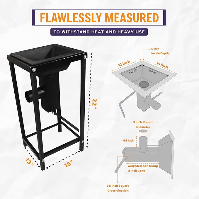 SIMOND STORE HYTECH Products Blacksmithing Coal Forge/Firepot with Stand 10 X 12