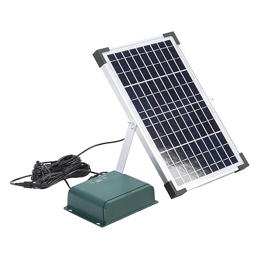 Acouto : Solar Automatic Drip Irrigation Kit Solar Powered Drip Irrigation Kit 18V 10W Polycrystalline Silicon Powered Auto Watering Gardening System Indoor