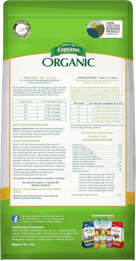 MYGP Organic Garden Lime Raises Soil pH Contains pelletized dolomitic Lime for Organic Gardening 5 lb with a My Garden Pool PH Soil Test Strips 20 ct and Superior Gardening Claw Gloves - 2 Pack