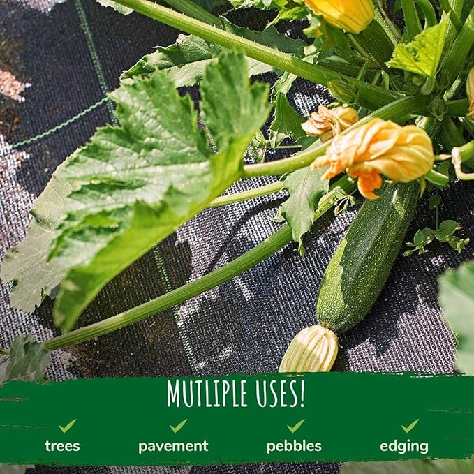 Weed Control FabricGeotextile Landscape FabricHeavy Duty Gardening Mat for Gardening Landscaping Weed Fabric Eco Friendly(0.91x15m/3x50ft)