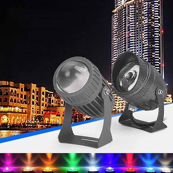 Outdoor Spot Lights - Long Distance Floodlight 10W Rotating Narrow Spotlight Led Beam Light IP65 Waterproof Wall Washer Outdoor Architectural Wall Lamp LED Landscape Lighting(BlueB-(AC85-265V))