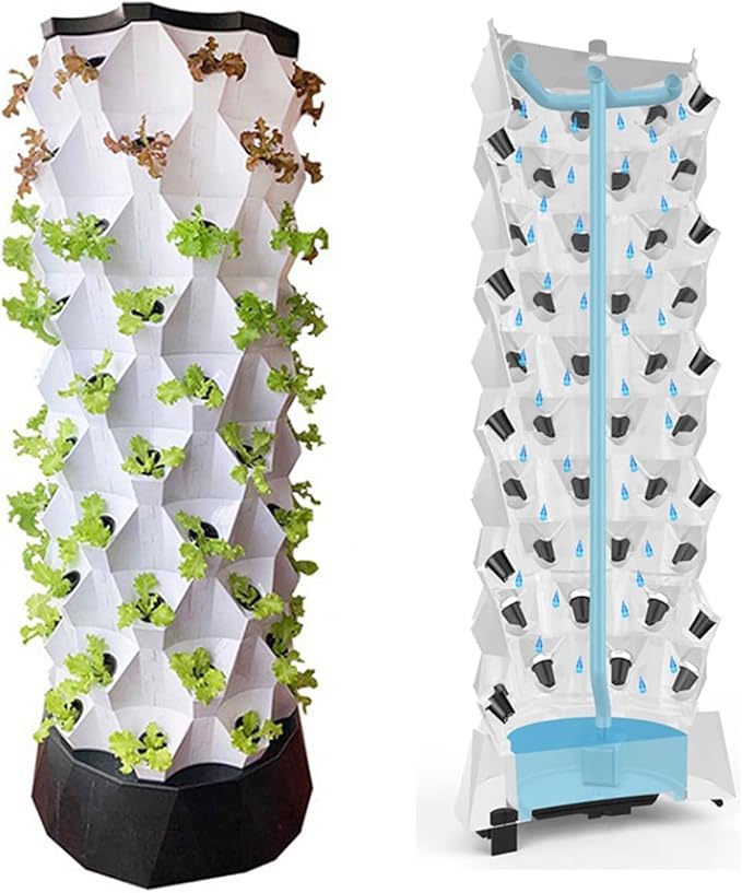 Tower Garden Hydroponics Growing System - Automated Aeroponic Tower GardenIndoor Smart GardenNursery Germination Kit Including Smart PlugWater LevelWater Pump 6floors