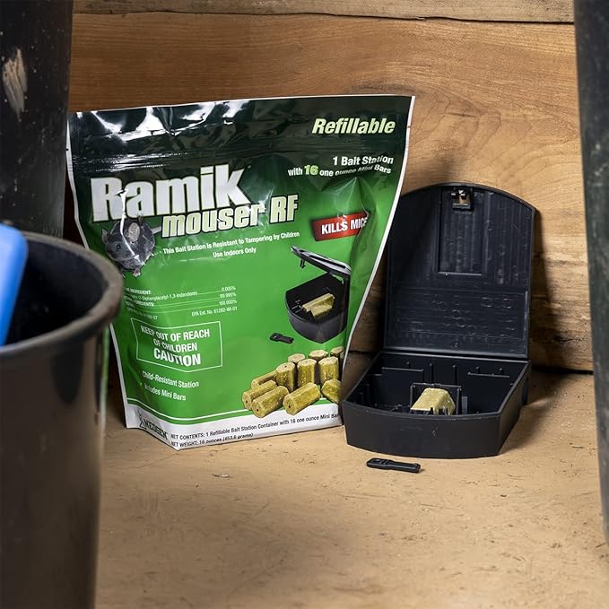 Neogen 000900 Ramik Refillable Mouse Bait Station 16 count