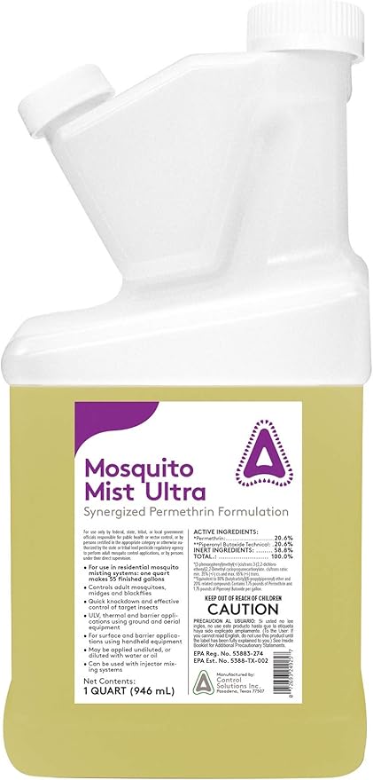 Control Solutions Mosquito Mist Ultra - Synergized Permethrin Formulation (1 Quart)