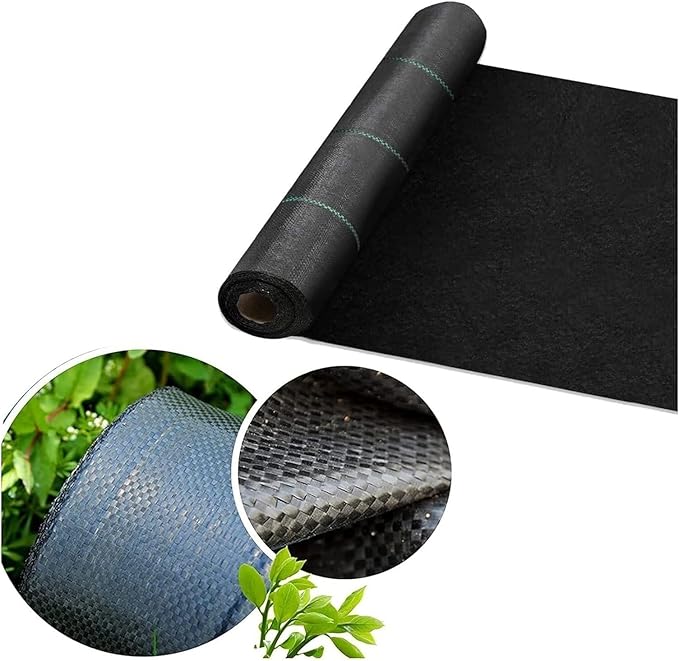 Driveway Fabric Weed Barrier Landscape Fabric Weed Control Film Garden Ground Cover Barrier Fabric(0.9x91m/3x300ft)