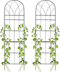 2 Pcs Garden Trellis for Climbing Plants Outdoor 58 x 15 Cucumber Trellis Rustproof Metal Trellis for Tomatoes Vines Flower Beds Roses
