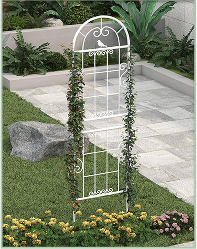 185X52CM Large Garden Trellises For Climbing PlantsRustproof Plants SupportMetal Fence Trellis For Rose Vines Climbing Plants Flower Vegetables Clematis Outdoor Patio Lawn Yard Decoration ( Color :