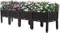 Raised Garden Bed Elevated Planter Boxes with Legs &amp Drain Holes &amp Pipes Indoor Outdoor Planters Planting Container Patio Plant Boxes Vegetable Flowers Planting Raised Container