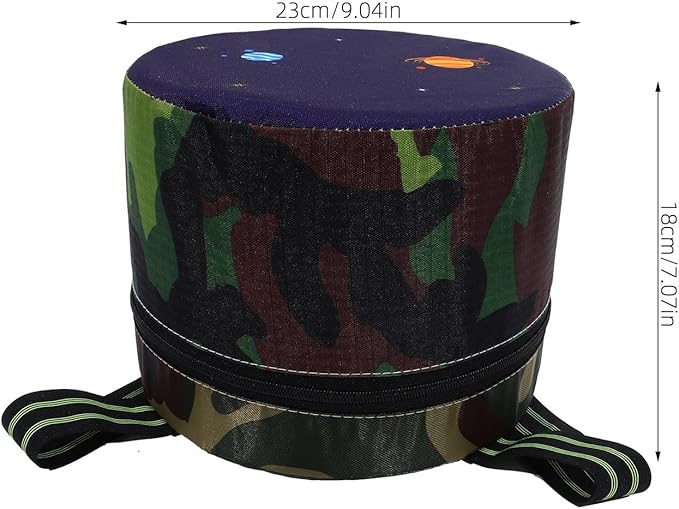 Portable Small Garden Stool for Outdoor Gardening Camping Fishing and Weeding – 18cm High Sturdy Foam Seat with Camouflage Surface Lightweight Travel-Friendly Farming Work