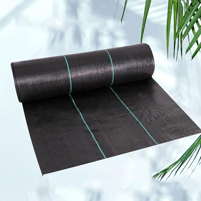 Weed Control Film Landscape Fabric Garden Weed Control Membrane Breathable Weed Barrier Fabric Garden Flower Beds(1.5x5m/4.92x16.4ft)