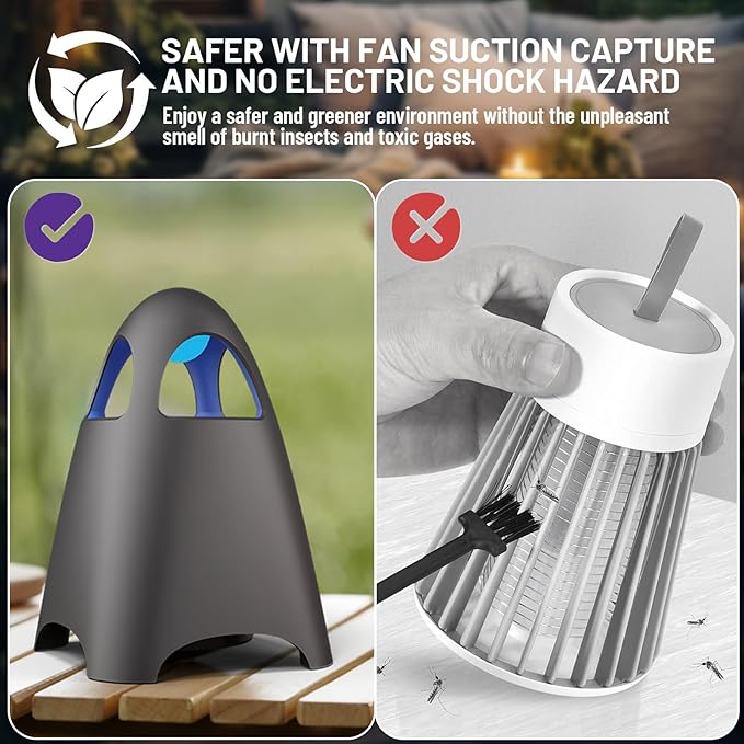 Fruit Fly Traps for Indoors Bug Zapper Indoor Home Gnat Traps House 5 Sticky Glue Boards Effective gnat Traps for House Indoor (Black)