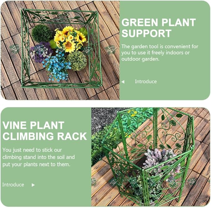 Yardwe 6pcs Garden Trellis Plant Climbing Support for Indoor Potted Plants Vertical Rack for Peas Roses Morning Glories Outdoor Indoor Use