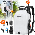 Battery Powered Backpack Sprayer 4 Gallon Powerful Electric Garden Sprayer with 12V Rechargeable Battery Telescopic Wand with Trigger-Lock and 4 Mist Nozzles (Charger Included)